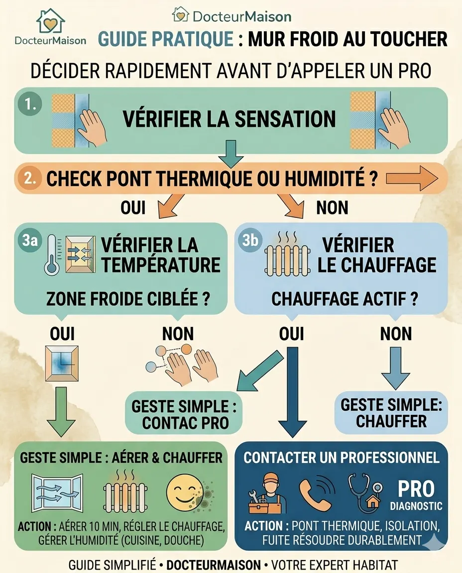 Arbre de décision pour comprendre : Mur froid au toucher